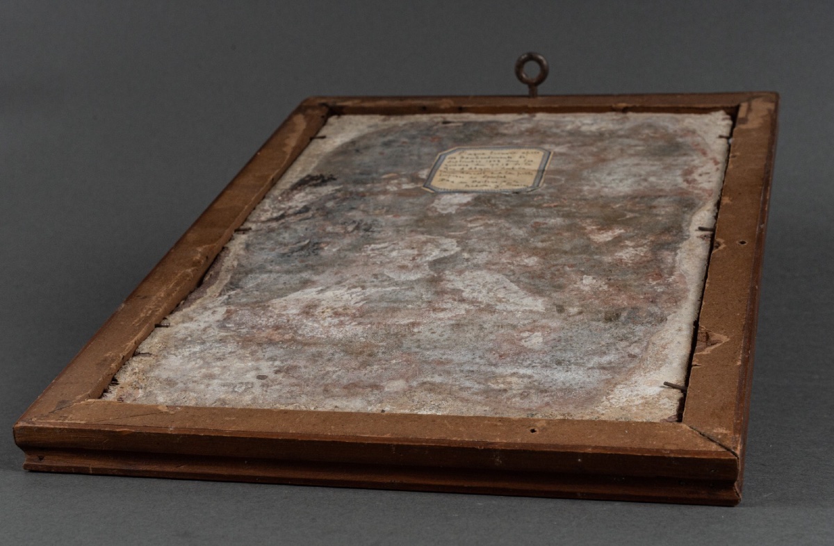 Engraved Slate Stone Dated 1779 Decorated With Donor Names-photo-2
