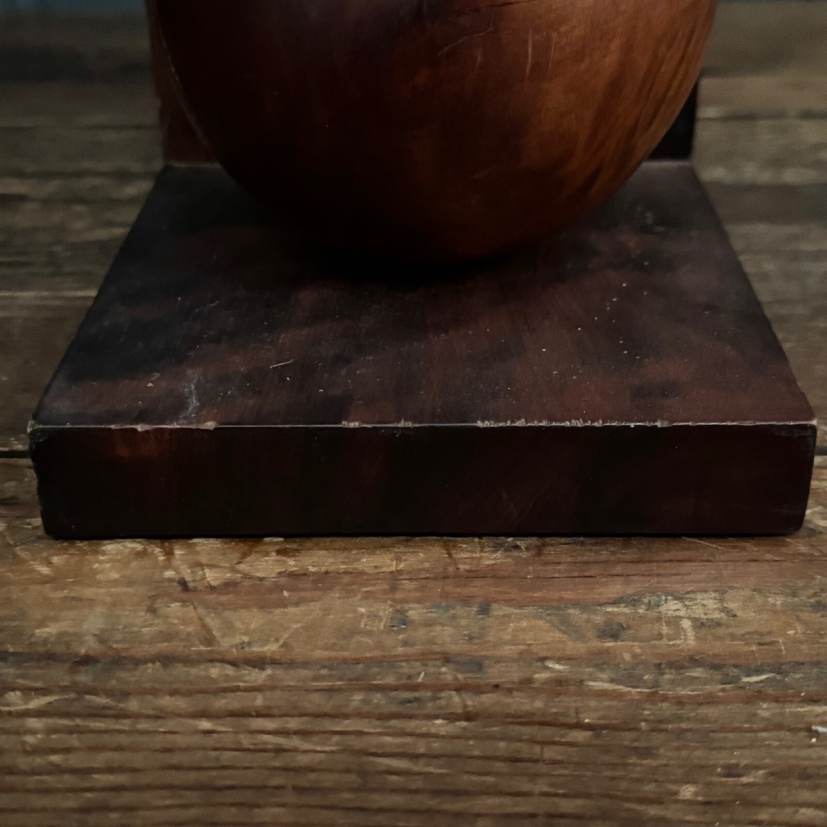 Pair Of 1950s Art Deco Burl Bookends-photo-3
