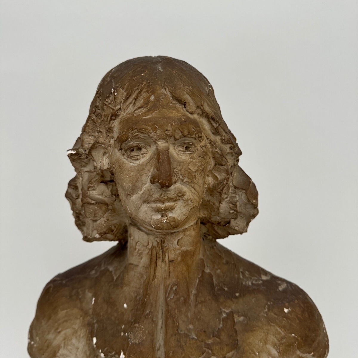 Patinated Plaster Bust From The Charles Filleul Workshop, 20th Century, Representing A Man-photo-1