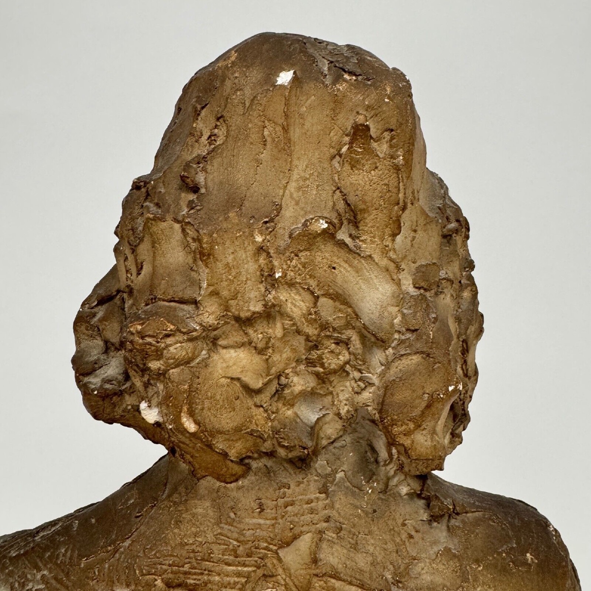 Patinated Plaster Bust From The Charles Filleul Workshop, 20th Century, Representing A Man-photo-3