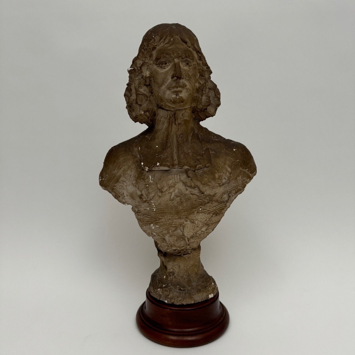 Patinated Plaster Bust From The Charles Filleul Workshop, 20th Century, Representing A Man