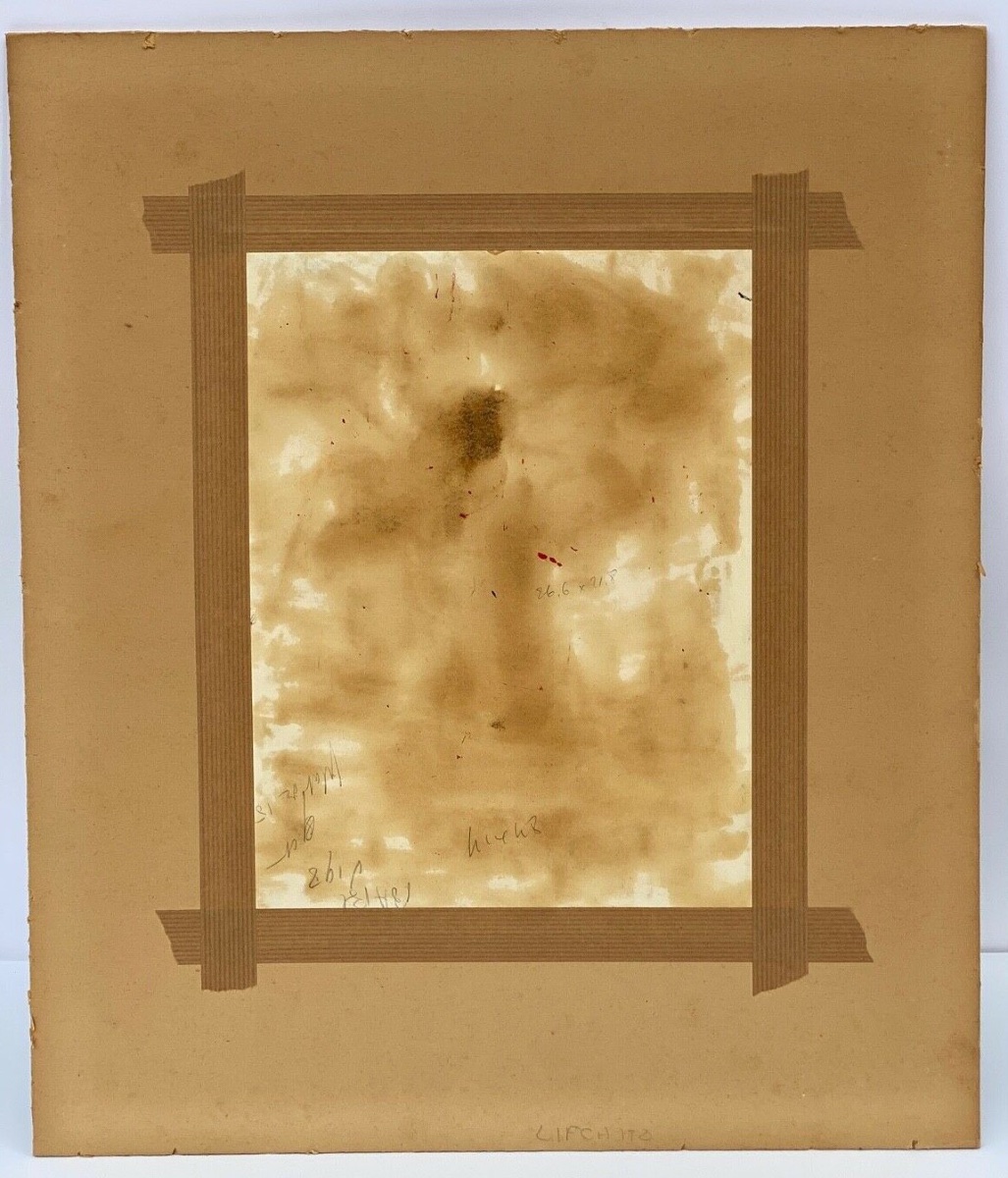 Oil Gouache On Paper Abstract Composition By Jacques Buchholz 20th Century-photo-8