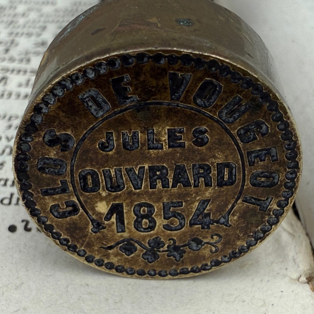 Clos De Vougeot Jules Ouvrard 1854 Stamp-photo-1