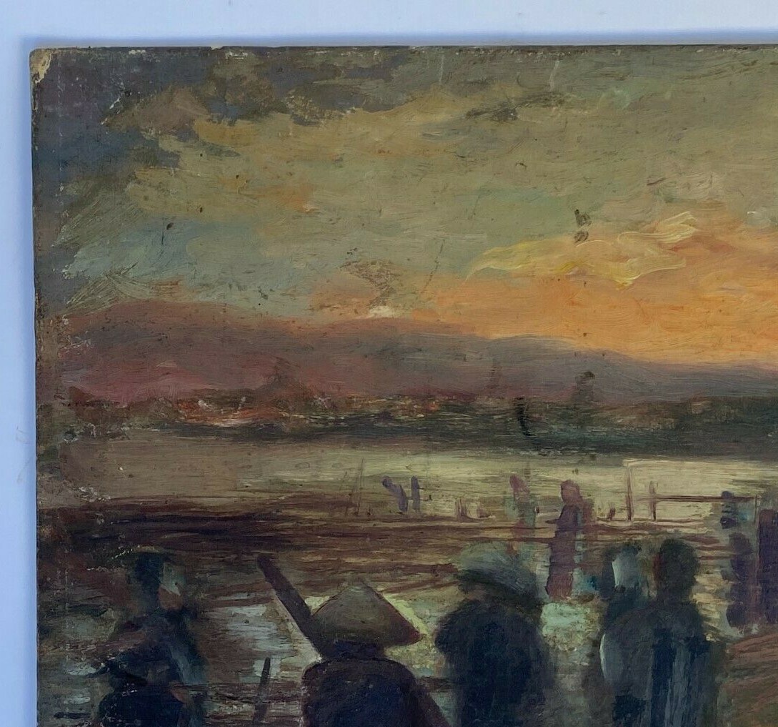 Huile sur panneau La Baie d'Halong 1940-photo-3