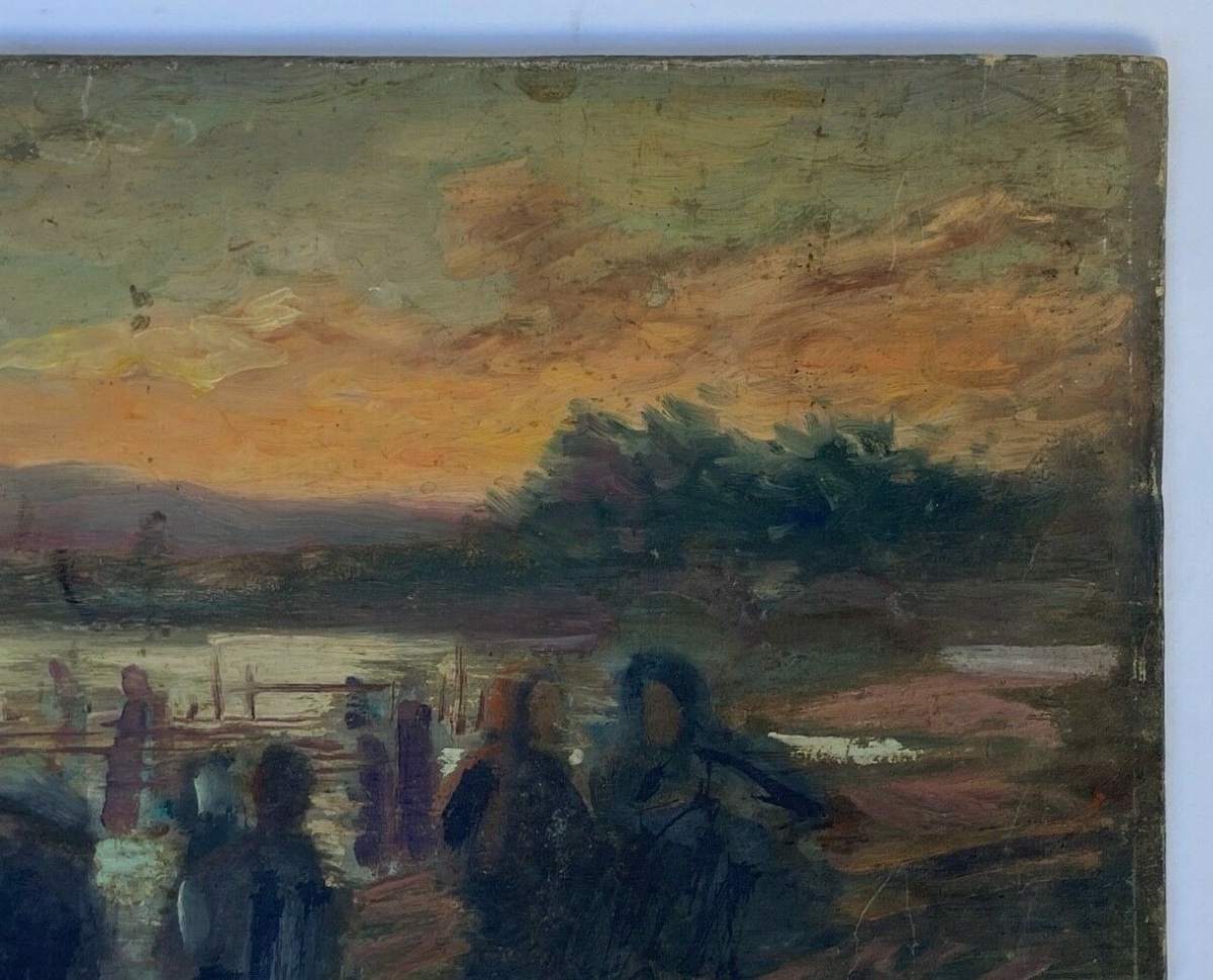 Huile sur panneau La Baie d'Halong 1940-photo-4