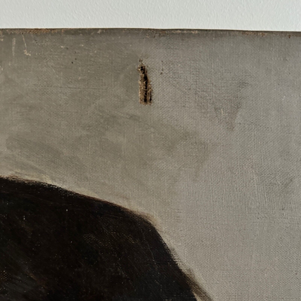 Oil On Canvas Portrait Of A Young Man In Profile, Late 19th Century-photo-4