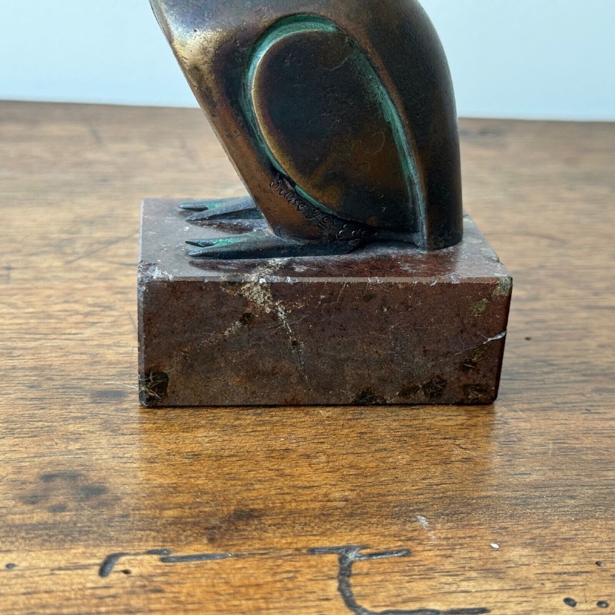 Sculpture Representing A Hummingbird By Edouard-marcel Sandoz-photo-3