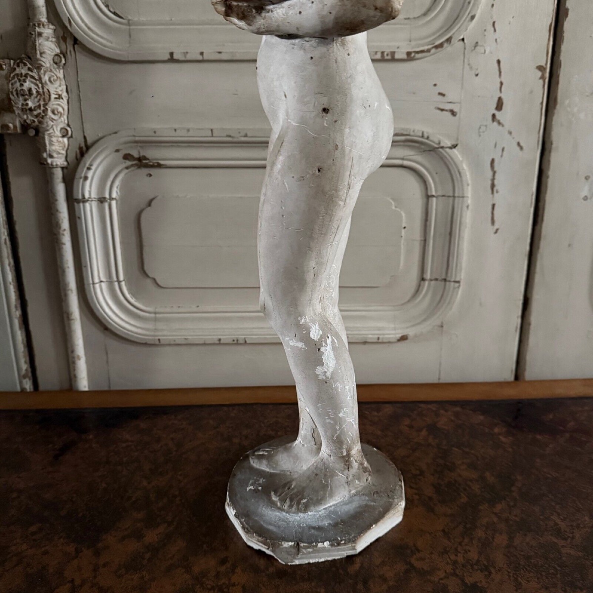 Statue plâtre d'atelier par Charles Filleul sujet féminin au coffret XXe-photo-3