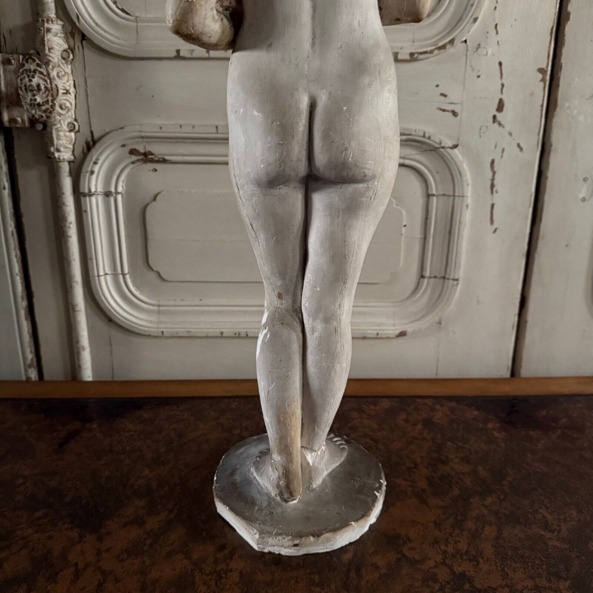 Statue plâtre d'atelier par Charles Filleul sujet féminin au coffret XXe-photo-6
