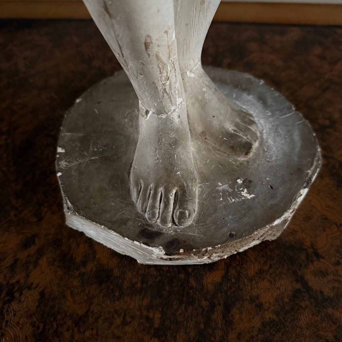 Statue plâtre d'atelier par Charles Filleul sujet féminin au coffret XXe-photo-7