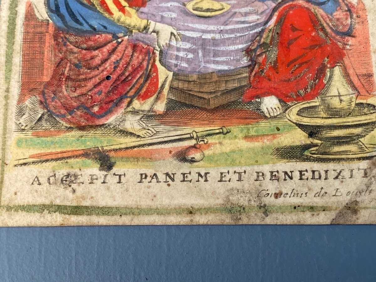 Gouache Gravure Peinture sur carton Cornelius de Boudt XVIIIe-photo-4