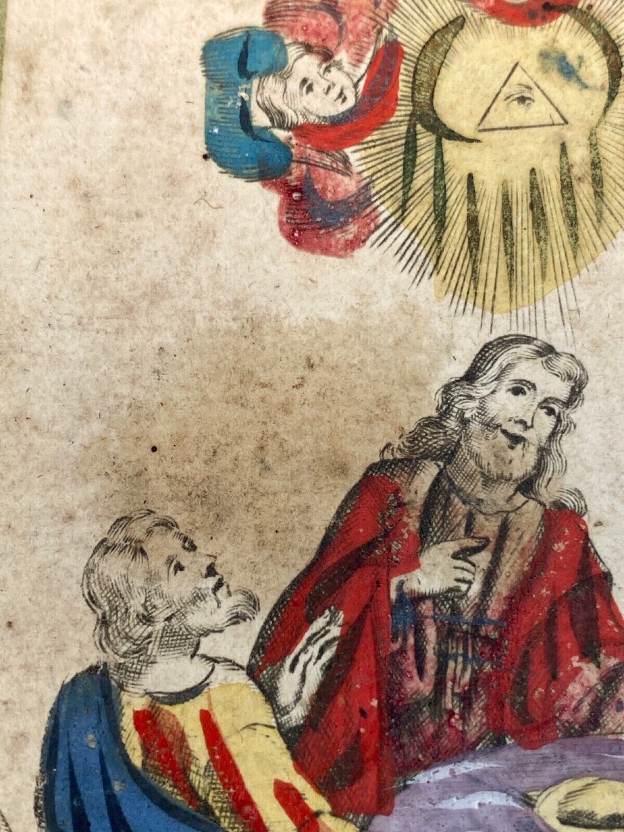 Gouache Gravure Peinture sur carton Cornelius de Boudt XVIIIe-photo-2