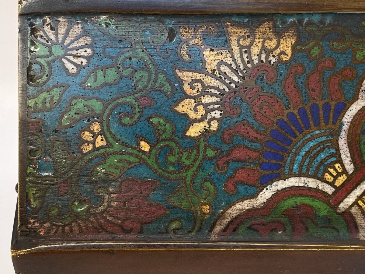 Cloisonné Box China Chinese Signature To Identify 19th Rich Decoration-photo-7