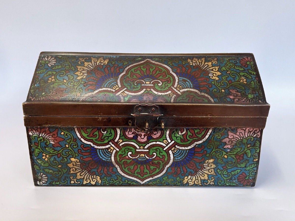 Cloisonné Box China Chinese Signature To Identify 19th Rich Decoration