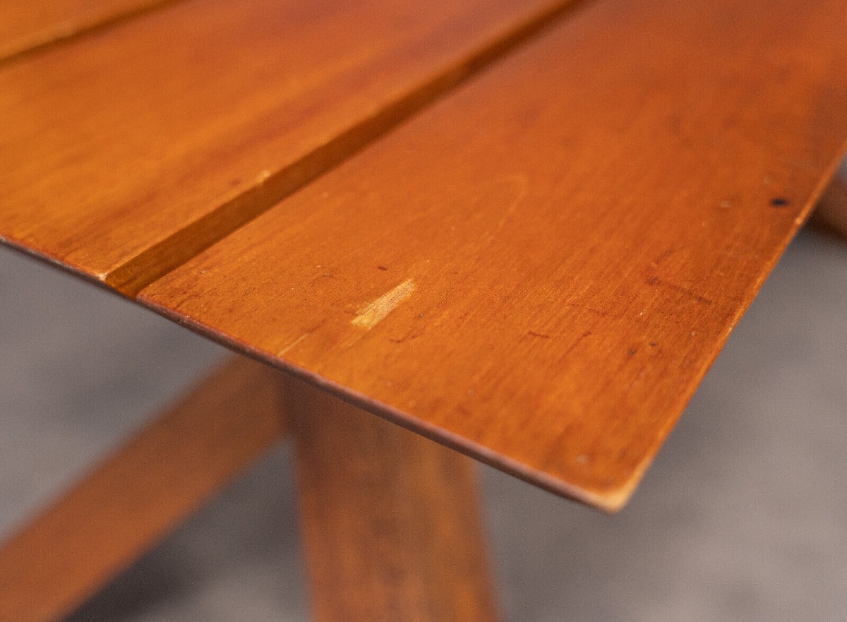 1970s Slatted Coffee Table In The Style Of Pierre Chapo-photo-8