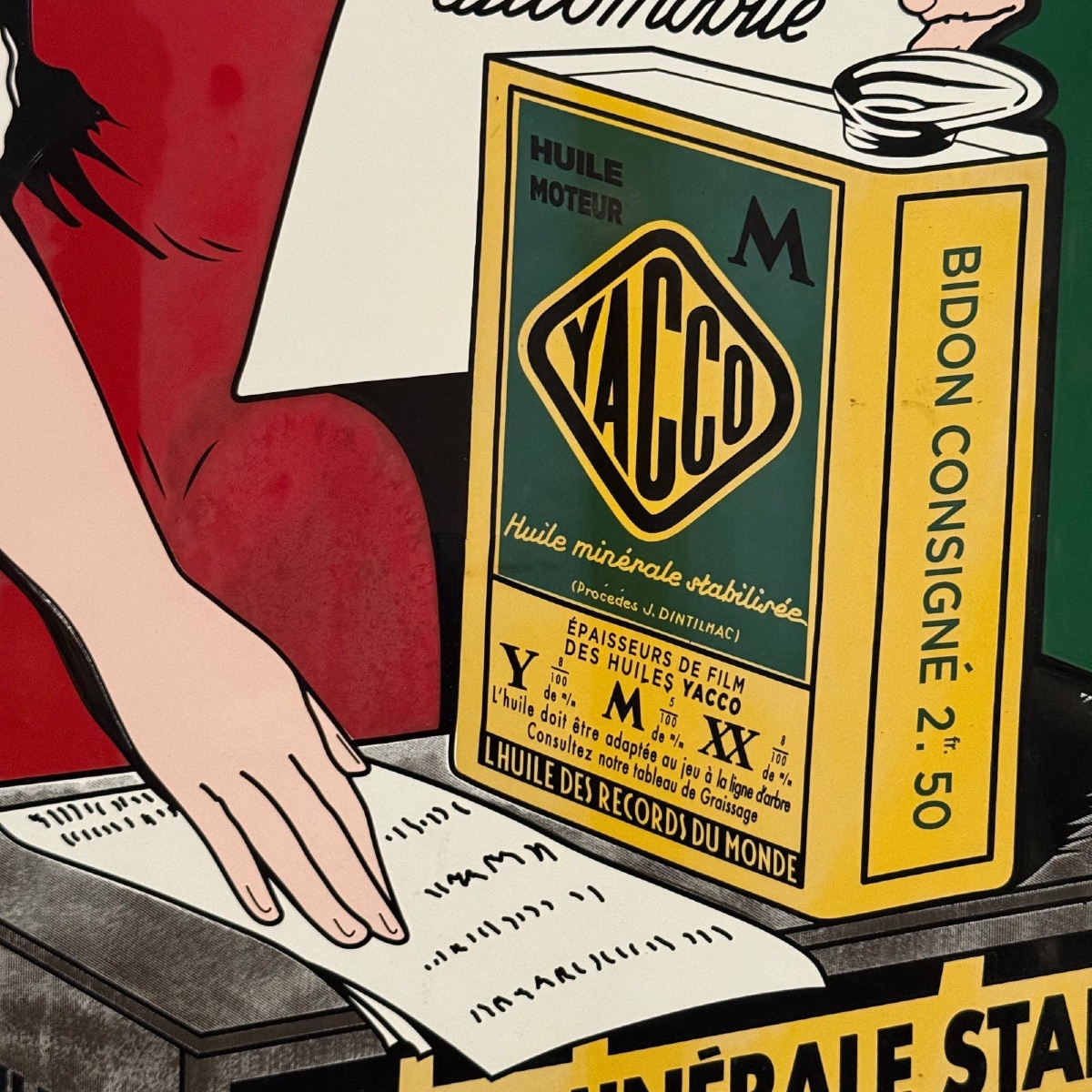 Yacco Enamelled Advertising Plate 103 X 58 Cm-photo-5