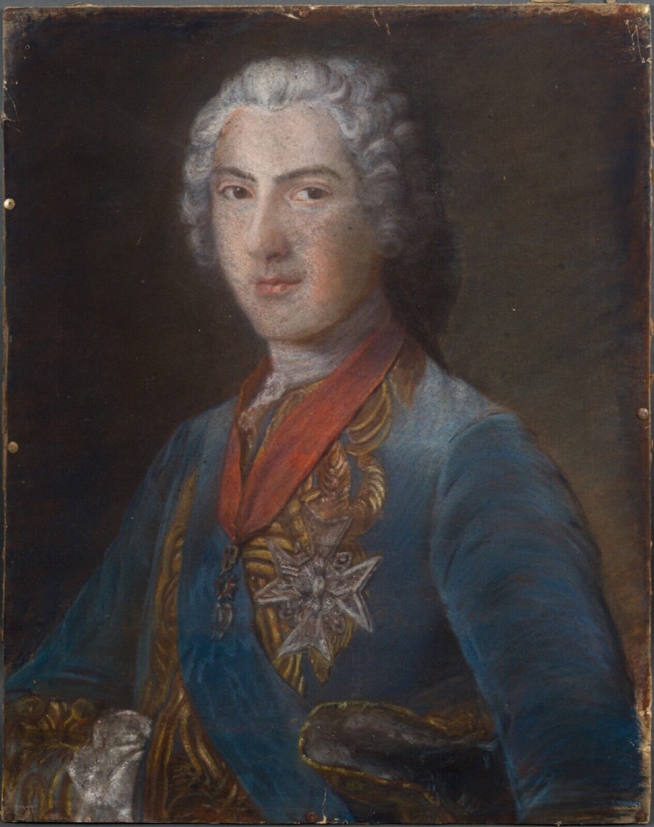 Portrait Of Louis Ferdinand Of France After M. Quentin De La Tour 18th Century-photo-2