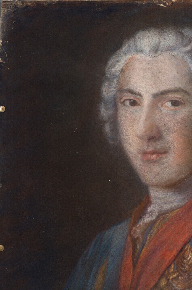 Portrait Of Louis Ferdinand Of France After M. Quentin De La Tour 18th Century-photo-2