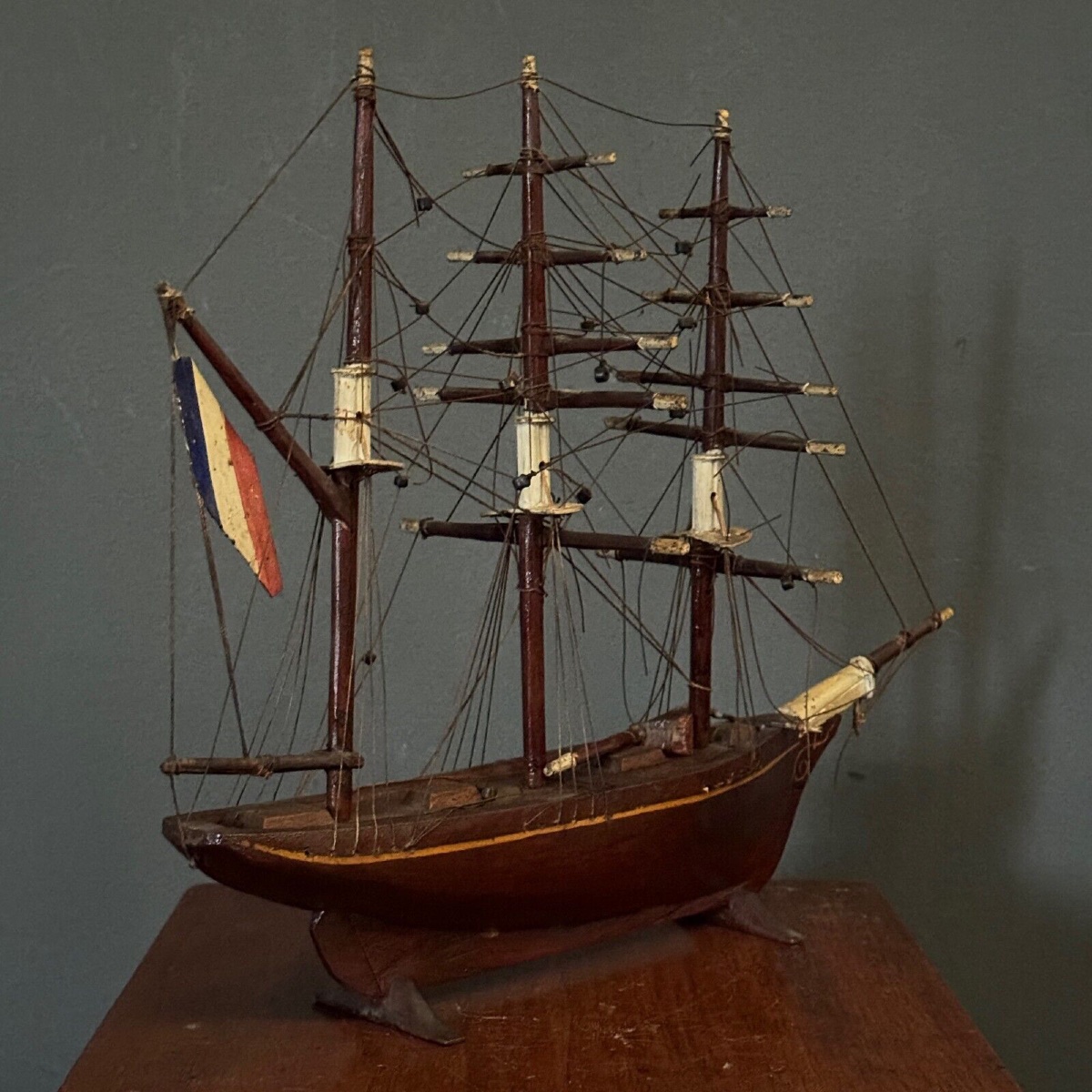 Model Of A 19th Century French Three-masted Ship In Cancale-photo-2