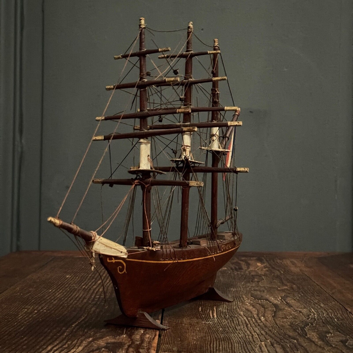 Model Of A 19th Century French Three-masted Ship In Cancale-photo-5