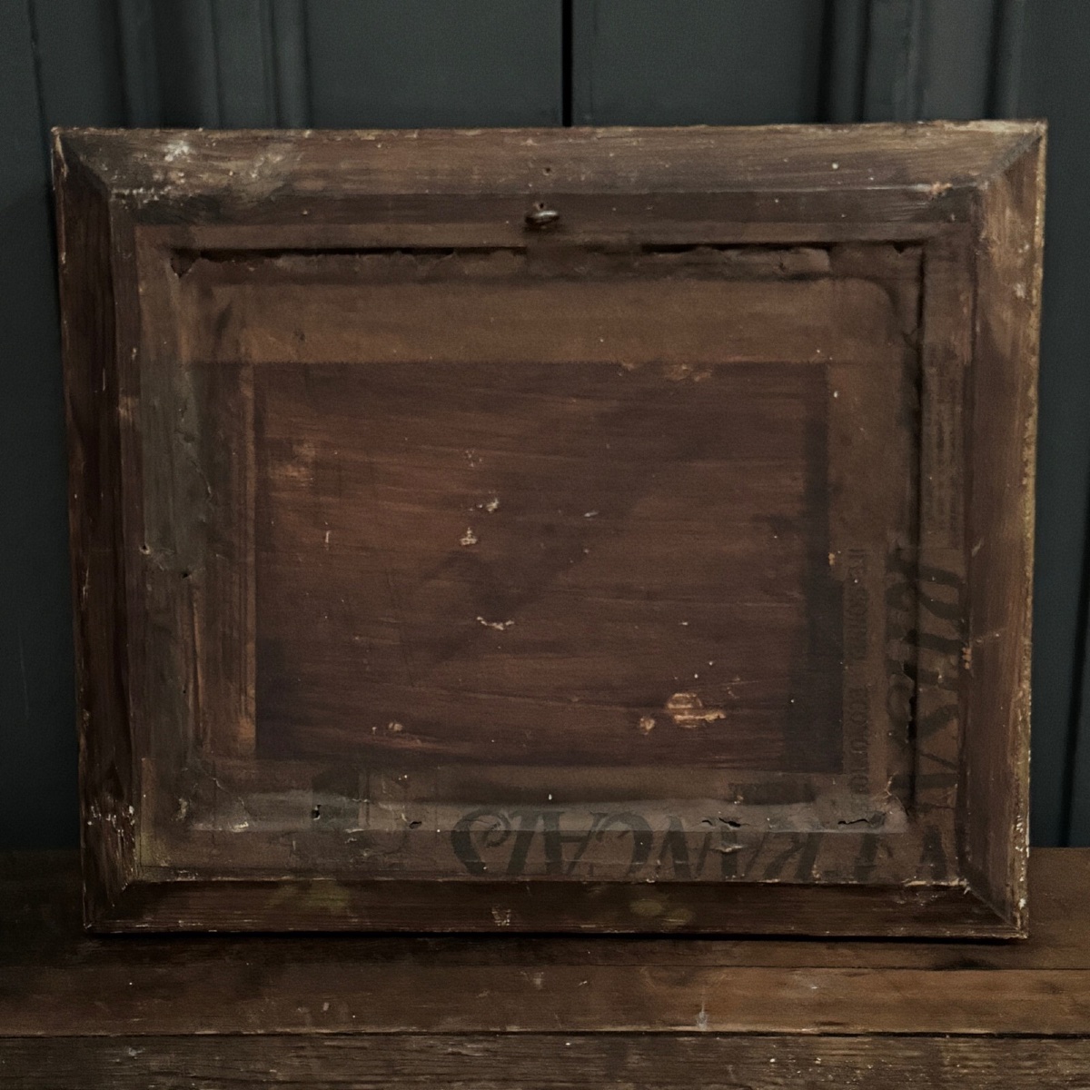 Oil On Panel, Port Scene, Late 19th Century, Gilded Frame-photo-8