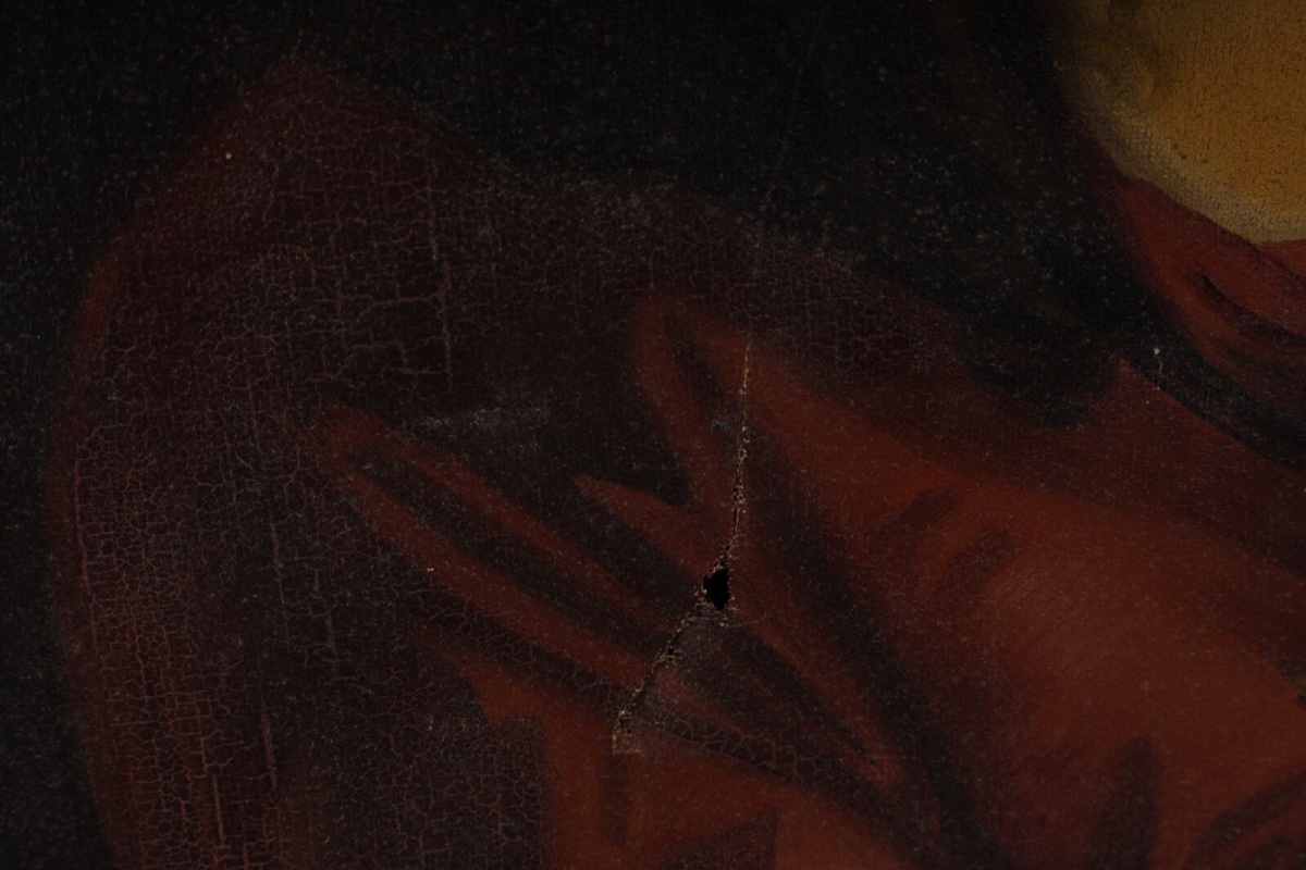 Oil On Canvas After Anthony Van Dyck Virgin And Child Early 19th Century-photo-3