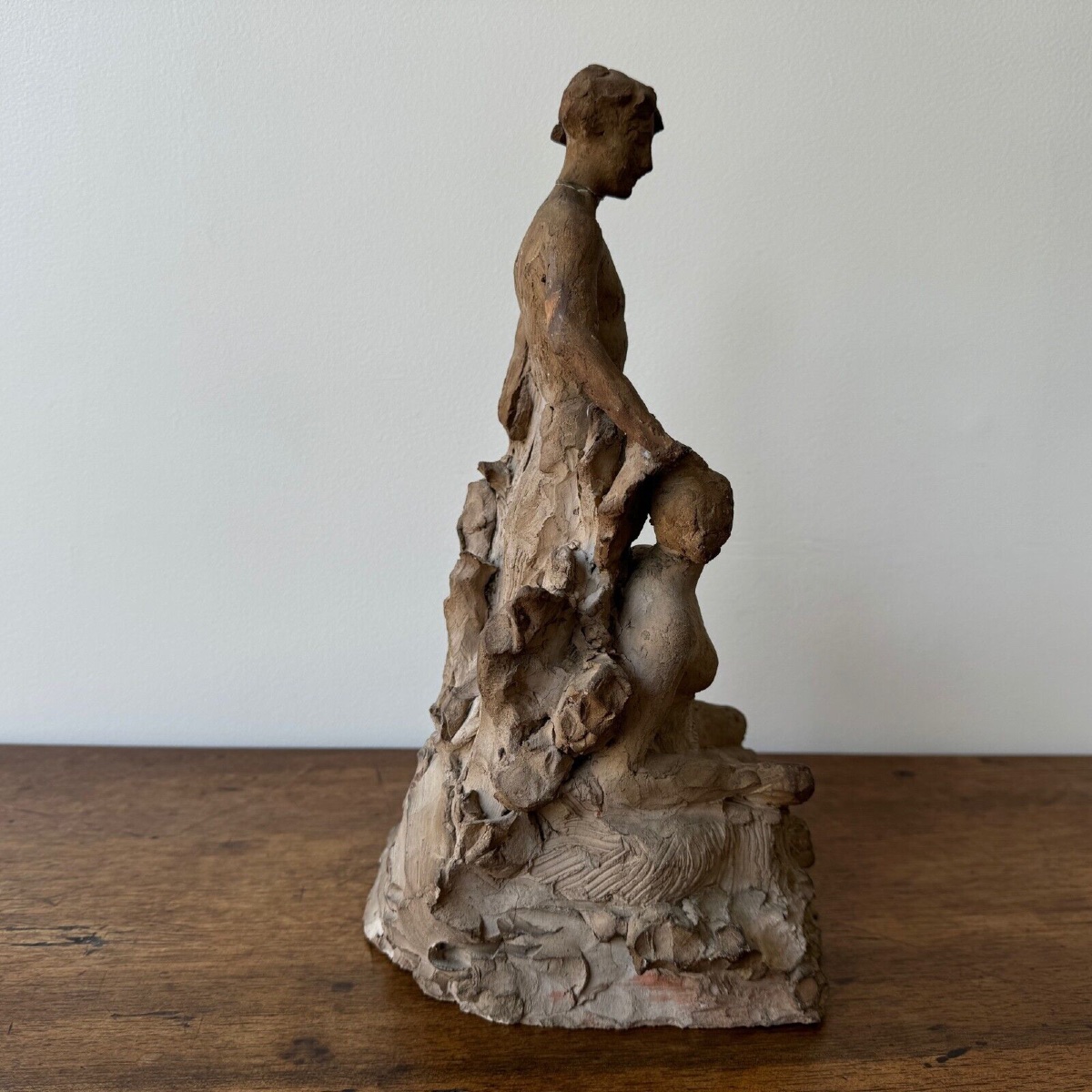 Workshop Plaster Cast By Ch. Filleul Representing A Couple In Antique 20th Century-photo-3