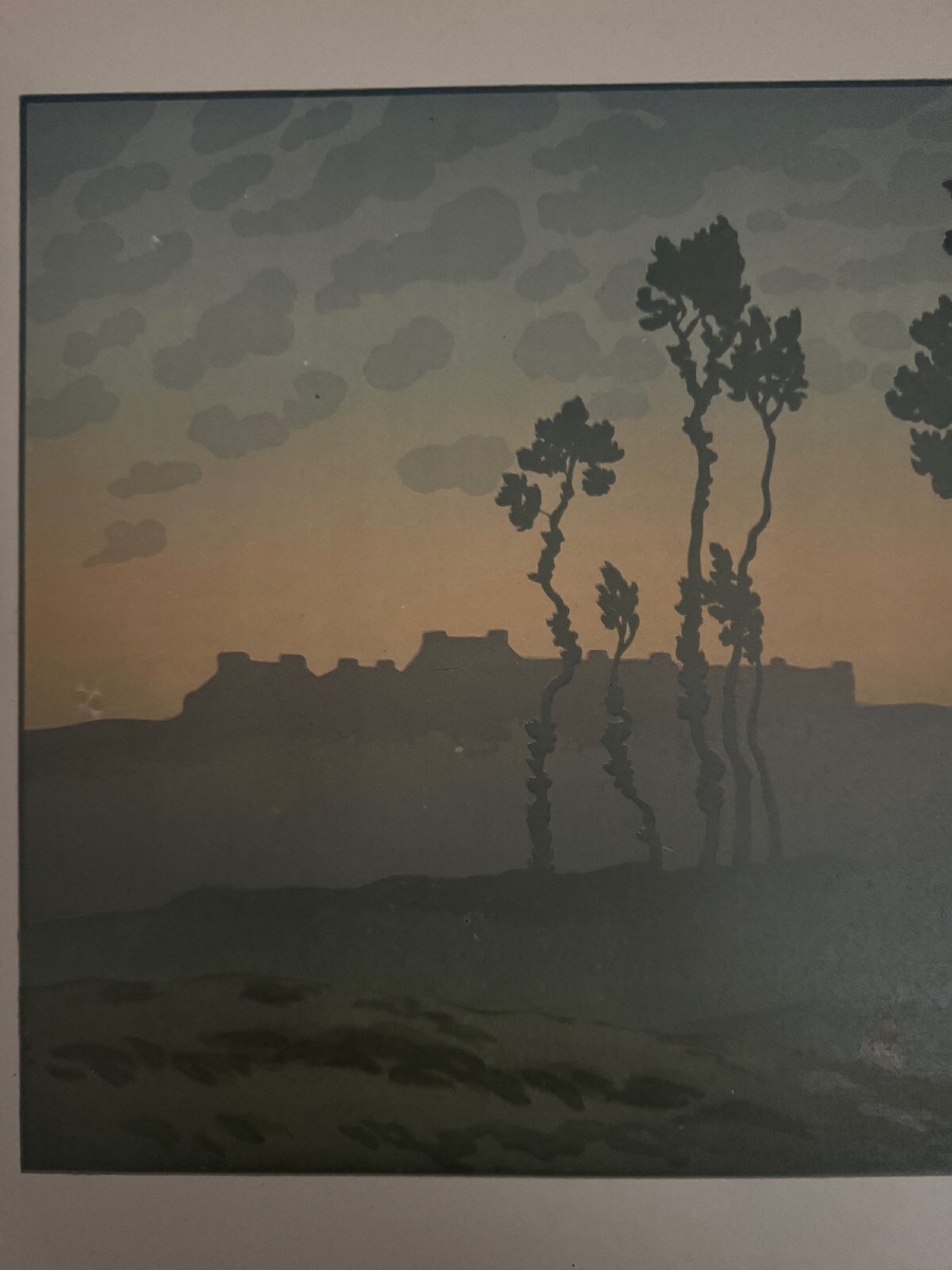 Lithographie par Henri Rivière La Féérie des Heures - L’Aube-photo-4
