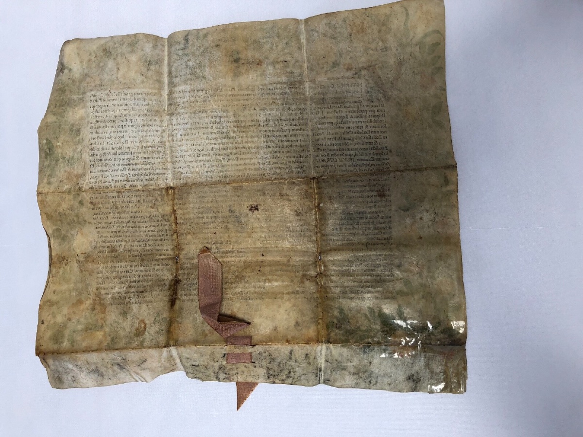 Handwritten Parchment Diploma Faculty Of Medicine Joannes De Resimont-photo-4