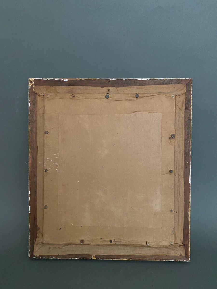 Pastel Representing A Breton By G. Rio 1920 Whitewashed Frame-photo-1