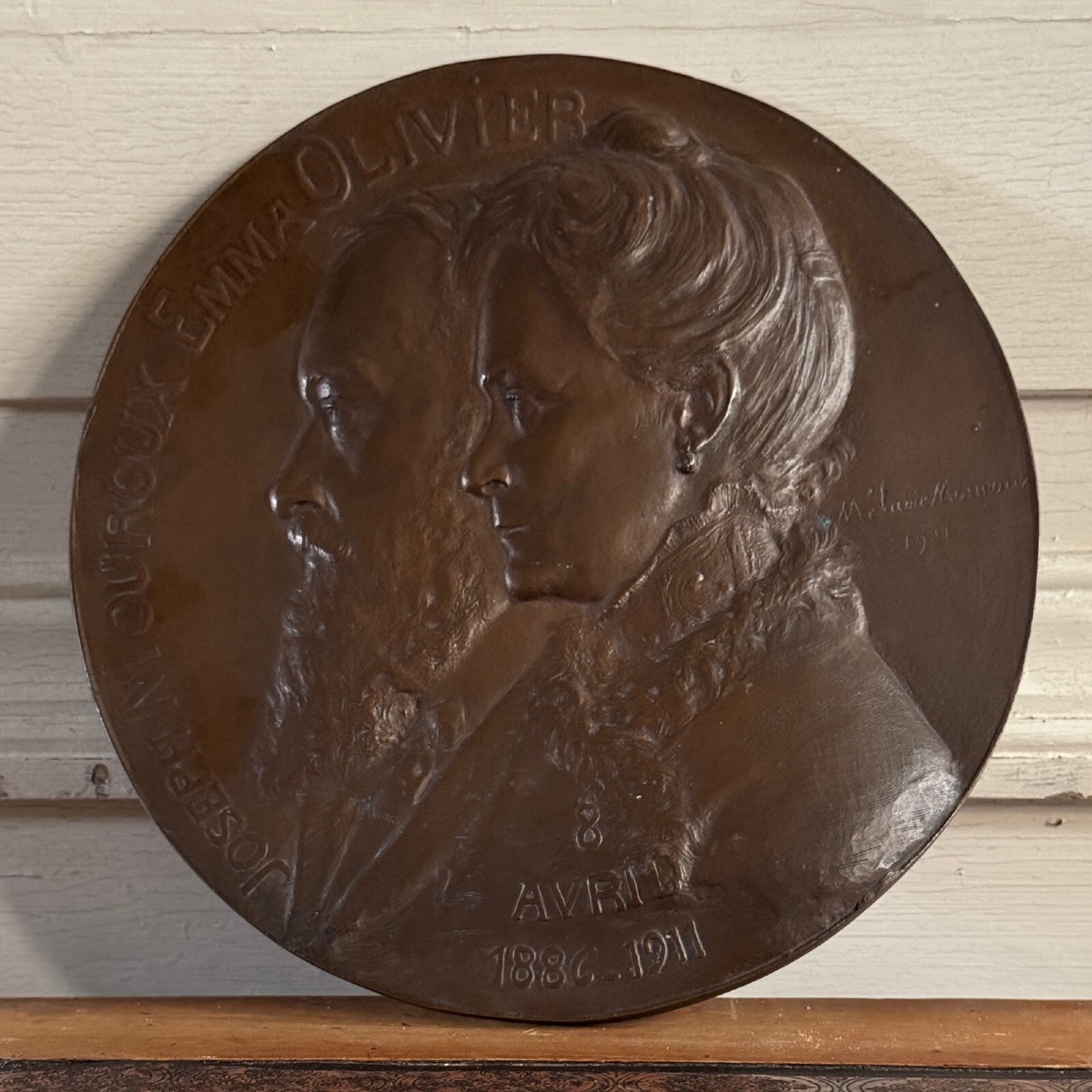 Bronze Medallion By Melanie Mouroux 2 Profiles-photo-2