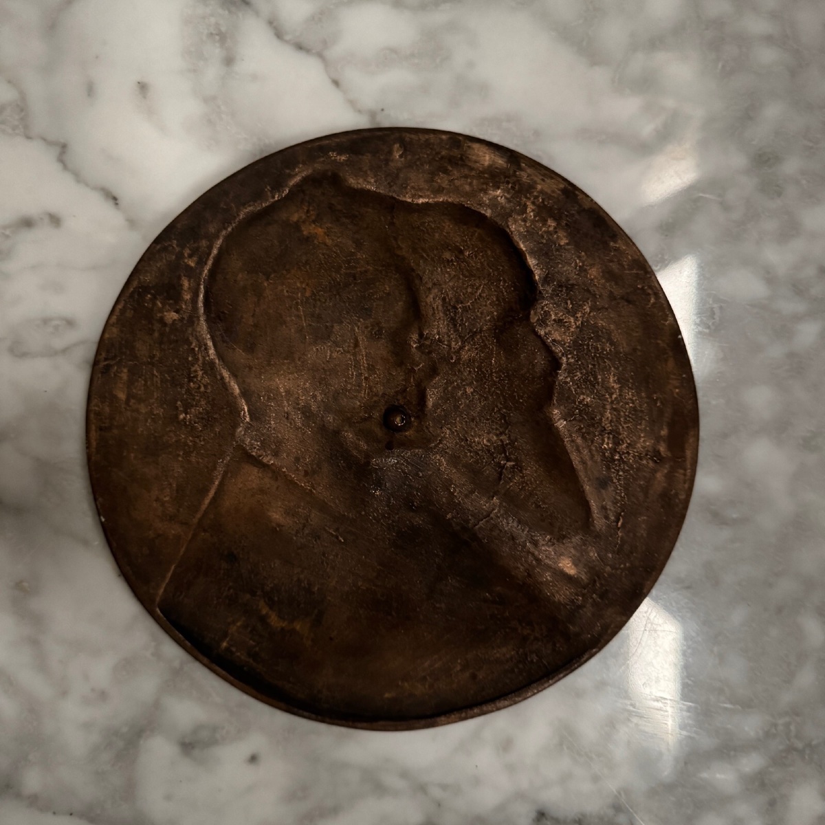 Bronze Medallion By Melanie Mouroux 2 Profiles-photo-4
