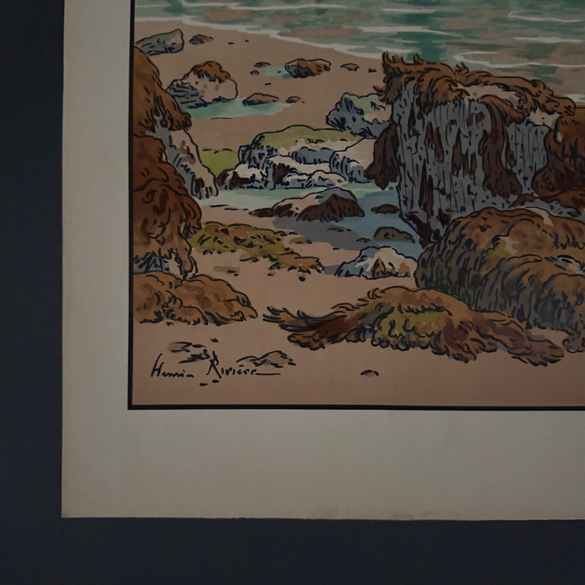 Lithographie par Henri Rivière Les Aspects de la Nature - La Mer-photo-2