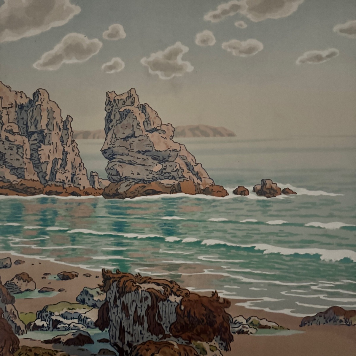 Lithographie par Henri Rivière Les Aspects de la Nature - La Mer-photo-2