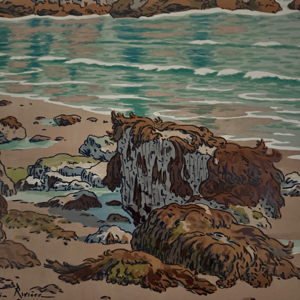 Lithographie par Henri Rivière Les Aspects de la Nature - La Mer-photo-4