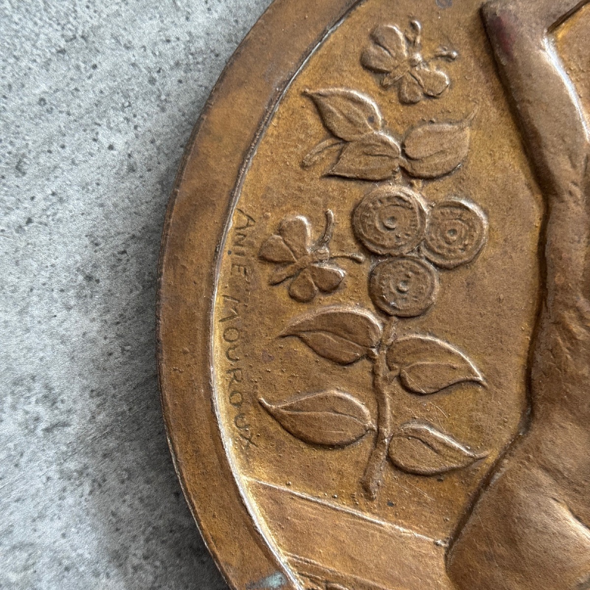 Matrix For A Nude Woman Medal By Anie Mouroux 20th Century-photo-3