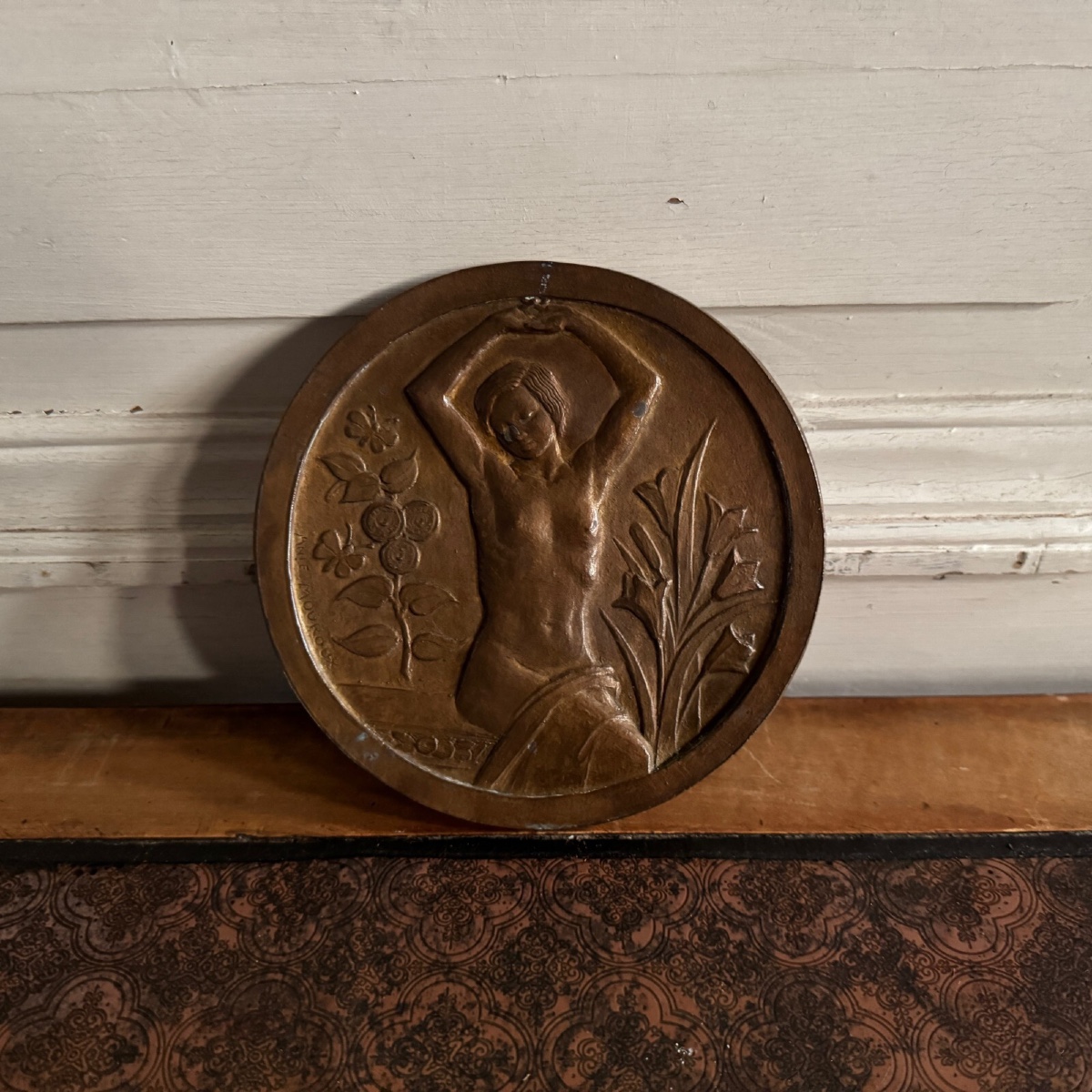 Matrix For A Nude Woman Medal By Anie Mouroux 20th Century