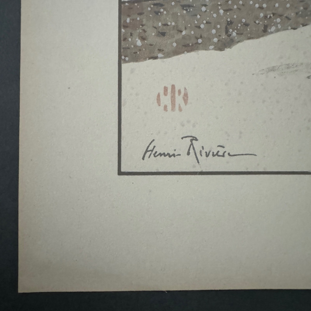 Lithographie par Henri Rivière La Neige-photo-4
