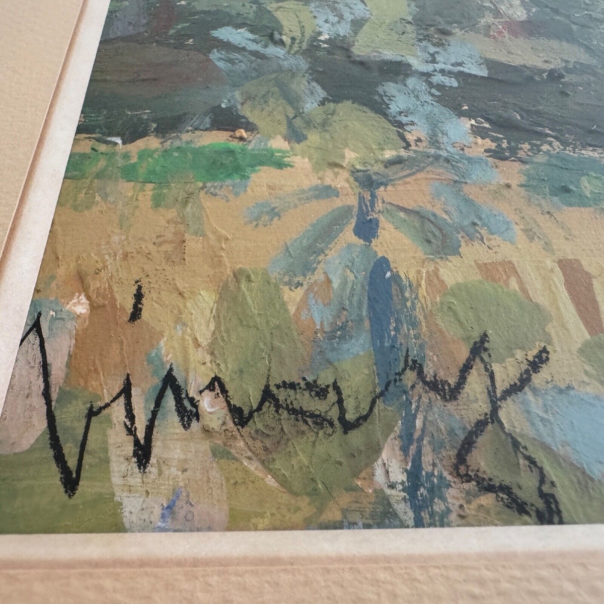 Aquarelle sur papier par Jean Vinay L'Isère paysage de montagne-photo-1