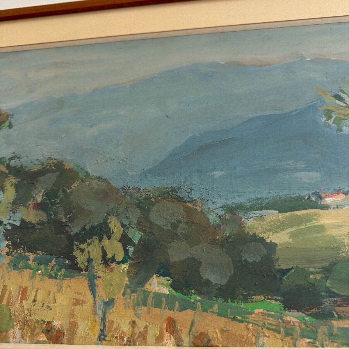 Aquarelle sur papier par Jean Vinay L'Isère paysage de montagne-photo-3