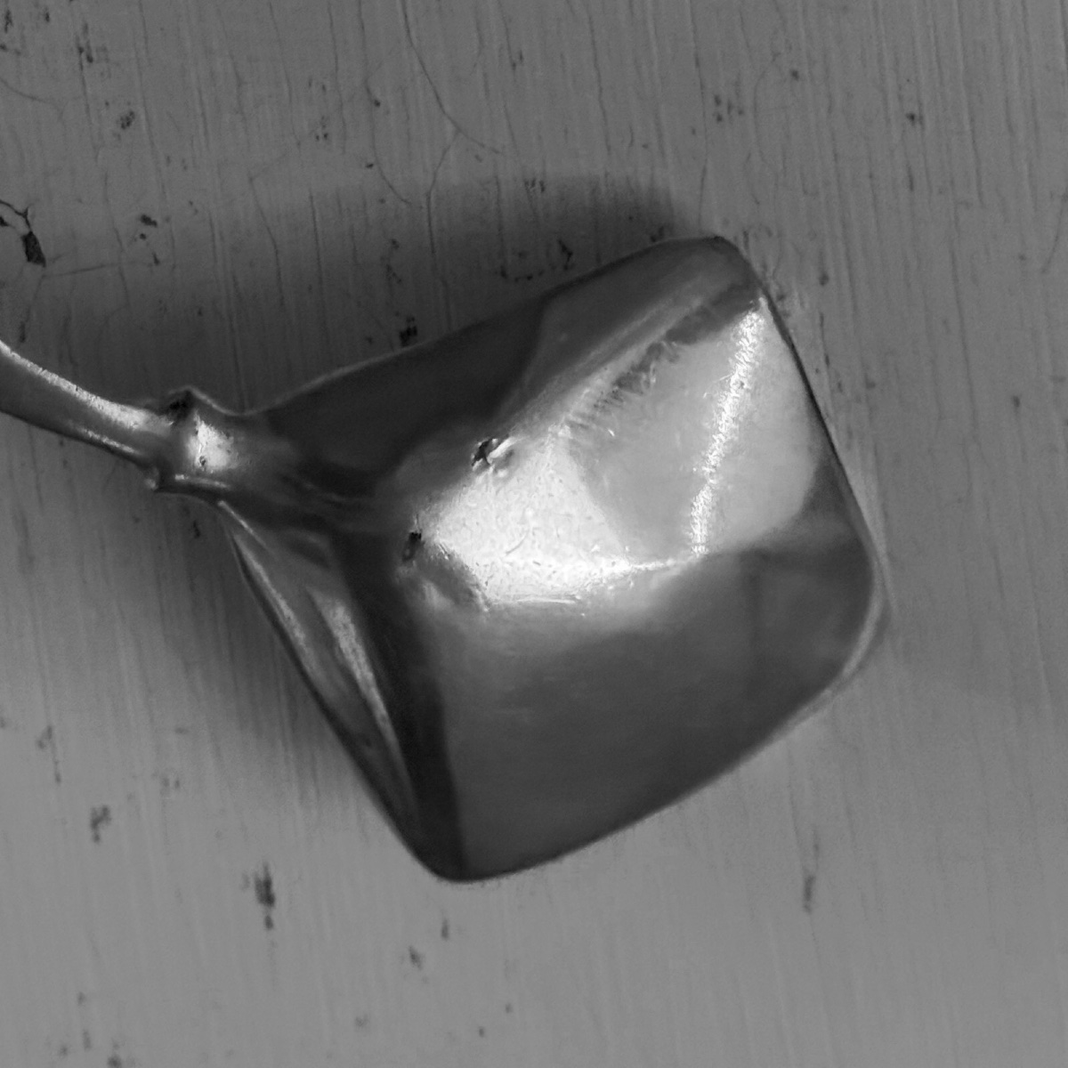 Cuillère en argent ornementée d'un démon-photo-4