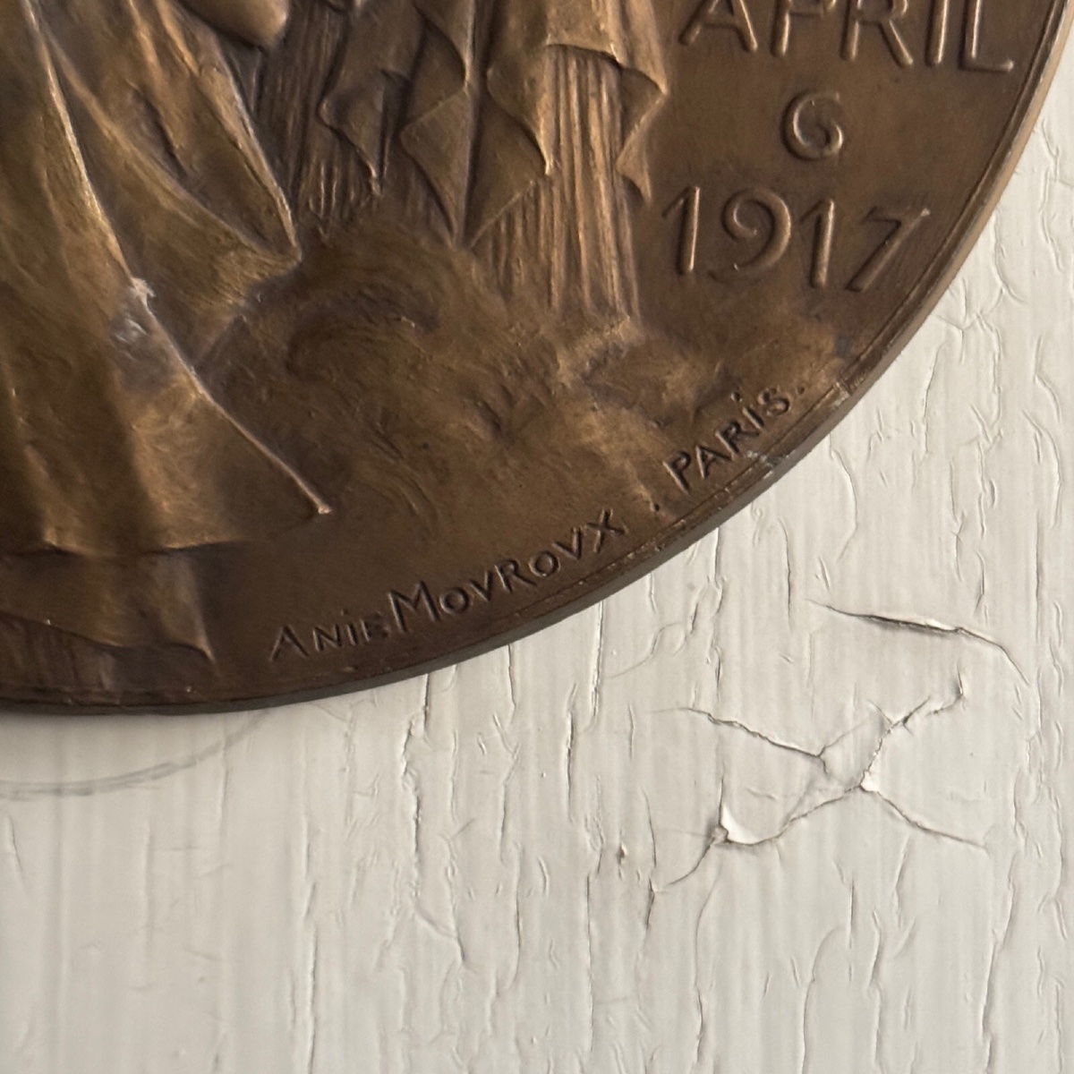 Matrice médaille par Anie Mouroux The Hour has Come Justice Liberty 1917-photo-3