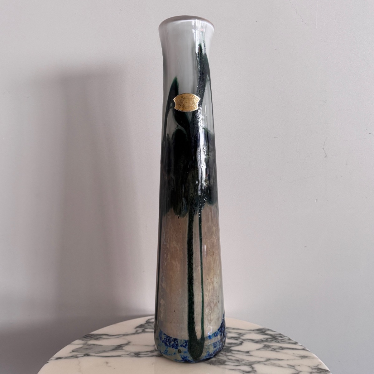 Vase en verre multicouche par Val-Saint-Lambert XXe-photo-2