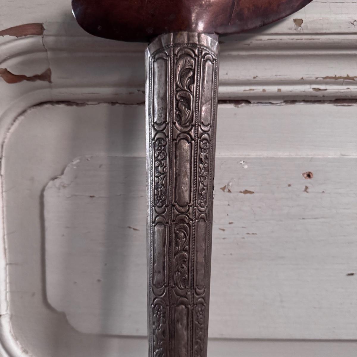 Indonesian Dagger Or Sword Kreiss Or Kriss With Ornate Scabbard-photo-3
