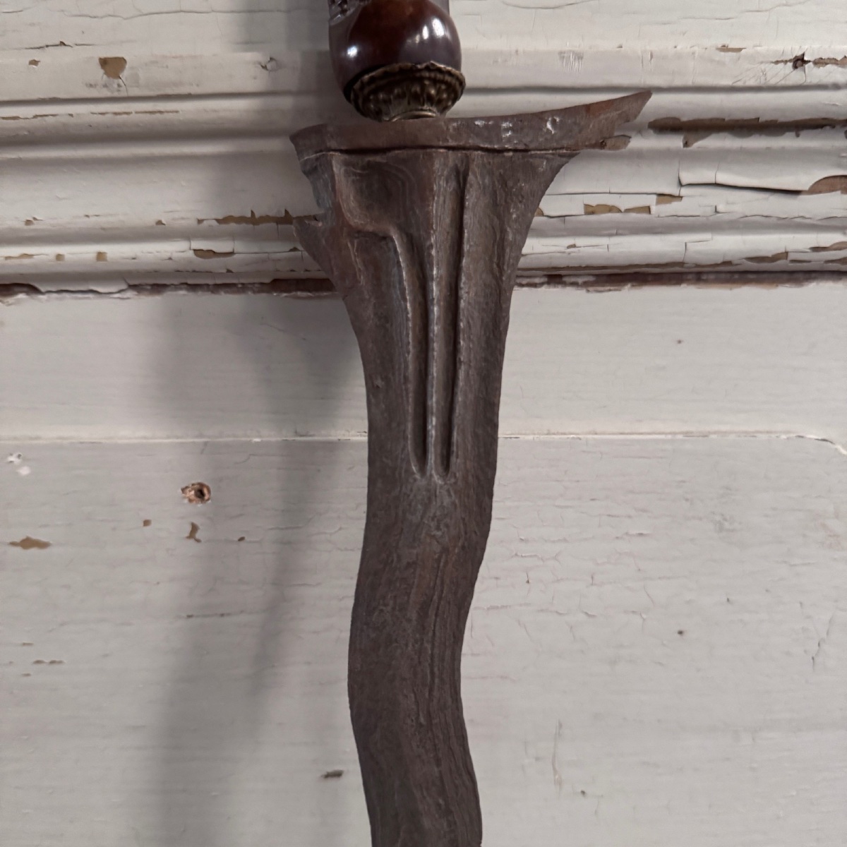 Indonesian Dagger Or Sword Kreiss Or Kriss With Ornate Scabbard-photo-3