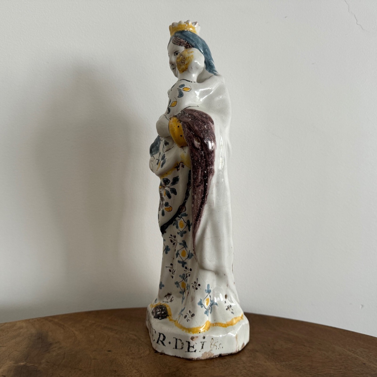 18th Century Earthenware Virgin Mary Mater Dei-photo-2