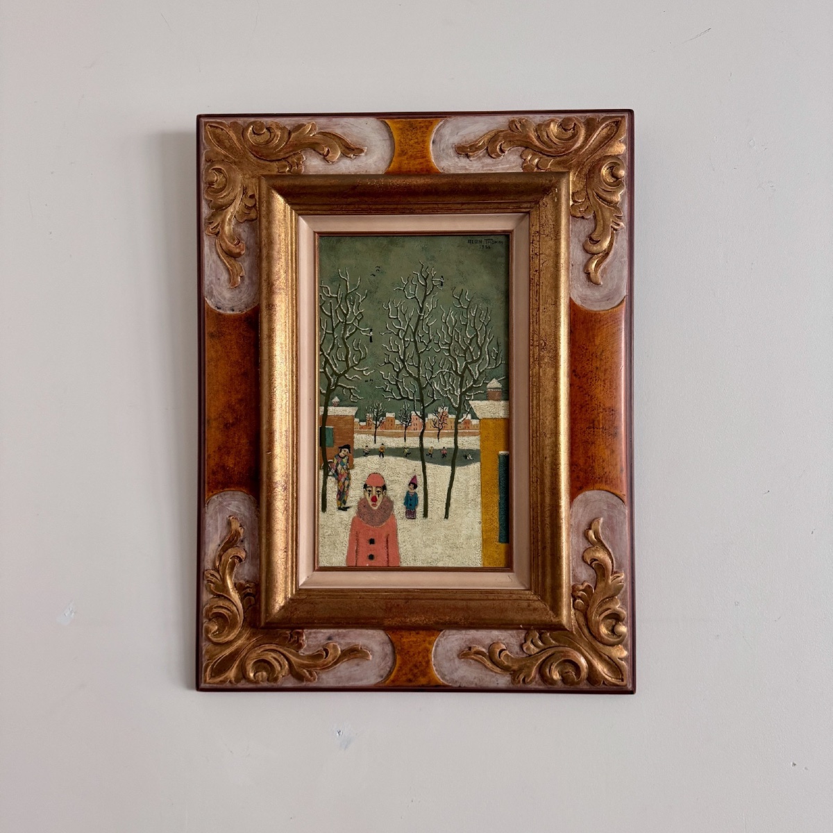 Oil On Panel By Alain Thomas 1966 Winter Break
