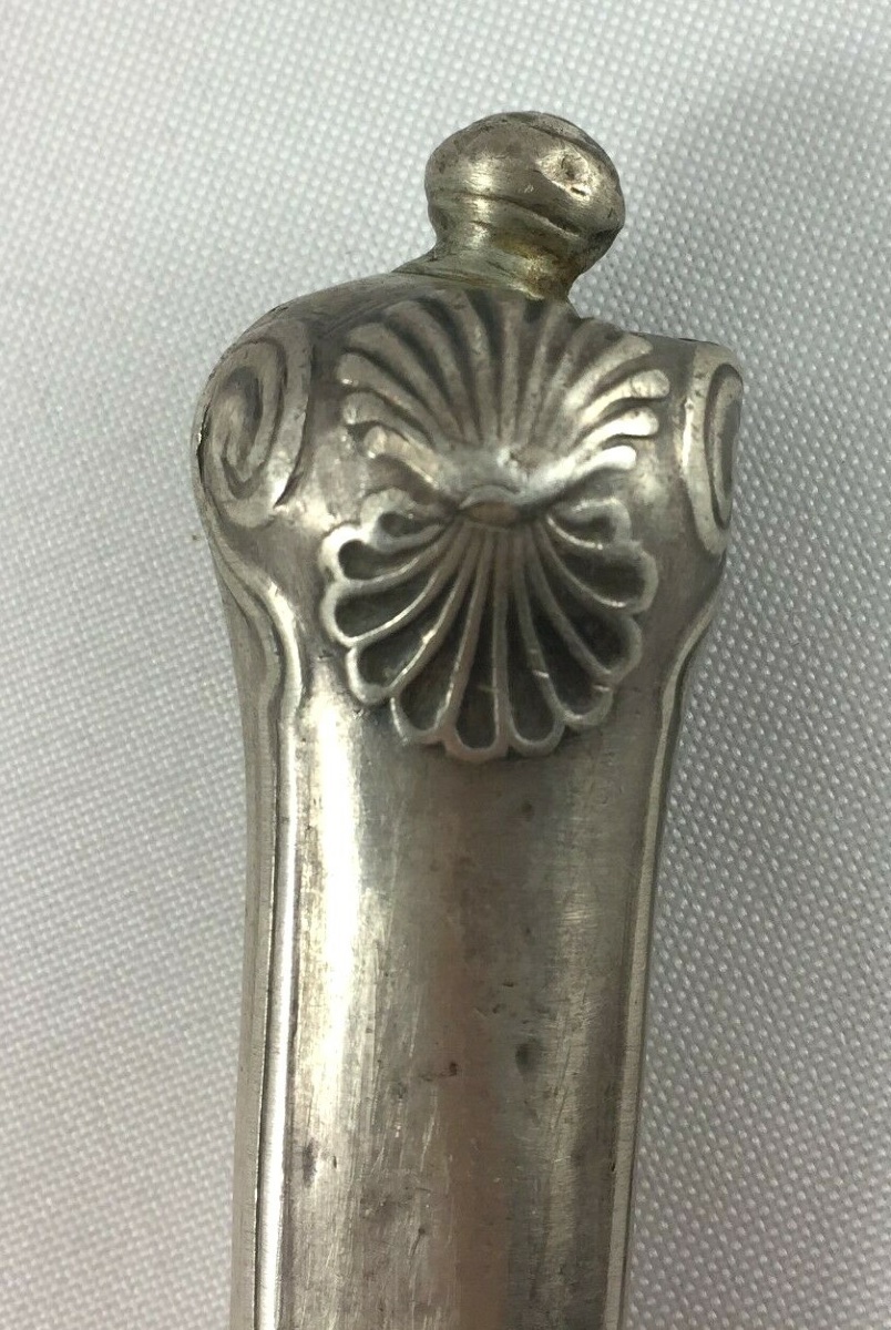 17th Century Silver Hunting Dagger With Shell Decoration 235 Grams-photo-4