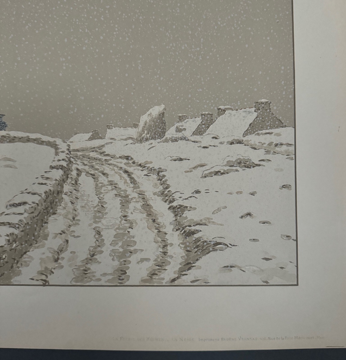 Lithograph By Henri Rivière The Magic Of The Hours - The Snow-photo-3