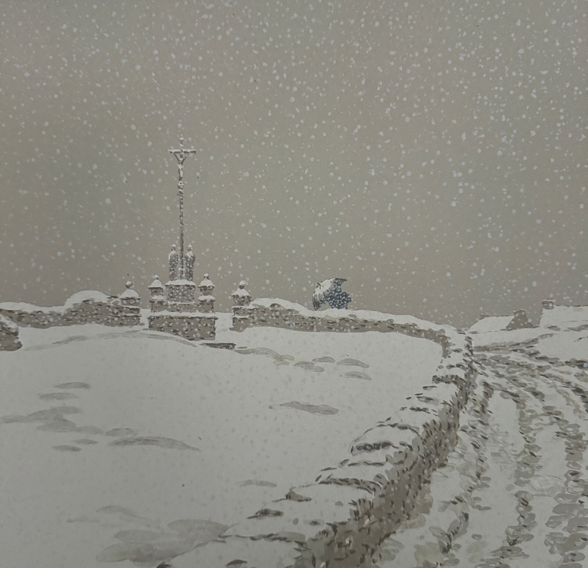 Lithograph By Henri Rivière The Magic Of The Hours - The Snow-photo-4